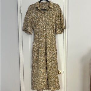 Zara Floral Button Down Dress
